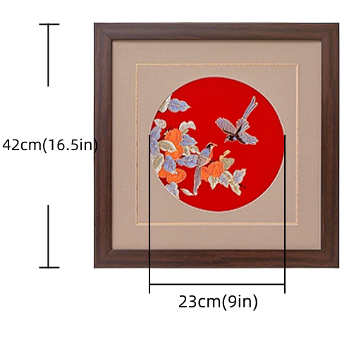 Three happy events in a row, red frame