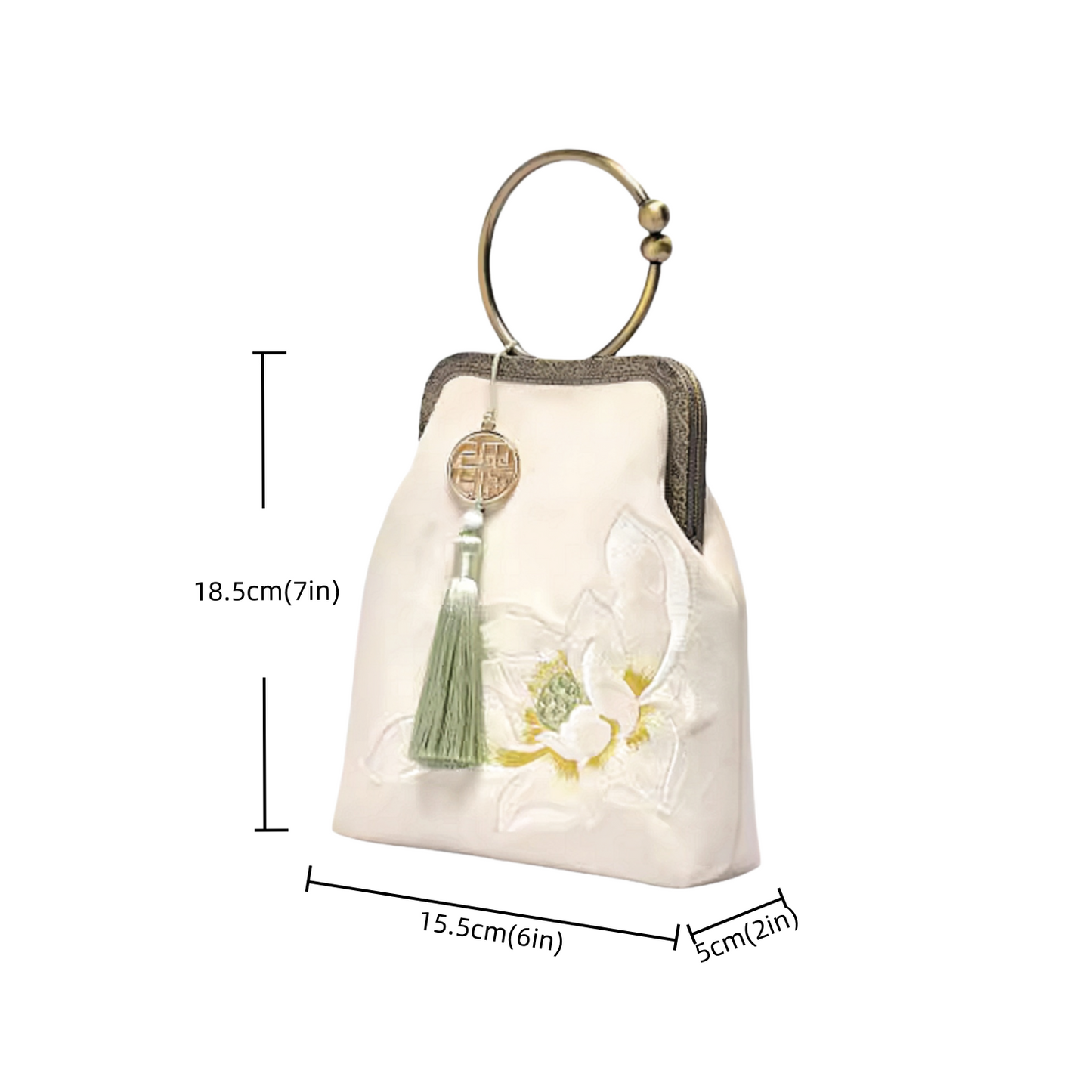 New Chinese style white handbag