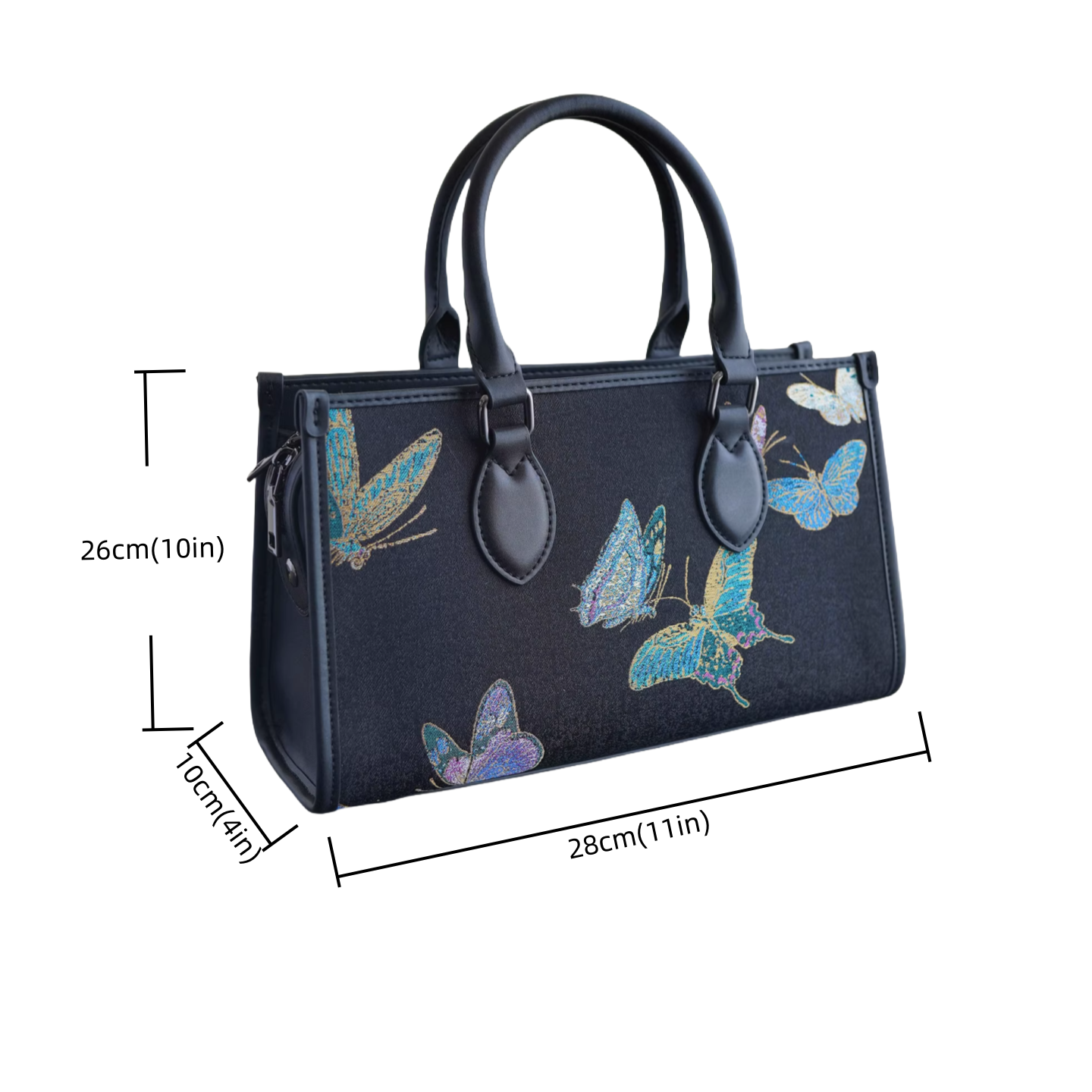 Intangible Cultural Heritage Song Brocade Linglian Playing Butterfly Silk New Chinese Style All-match Single Shoulder Crossbody Handbag Cowhide Light Luxury Bag