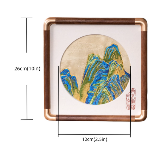 Wedding gifts, intangible cultural heritage handmade high-end gift ornaments for girlfriends, sisters, brides, six pieces of eternal love ornaments, six pieces of a thousand miles of rivers and mountains