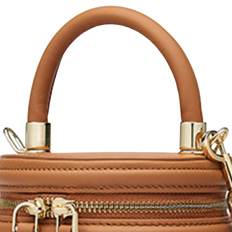 Songjin Sihe Ruyi New Chinese Style Brown Handheld Crossbody Bucket Bag