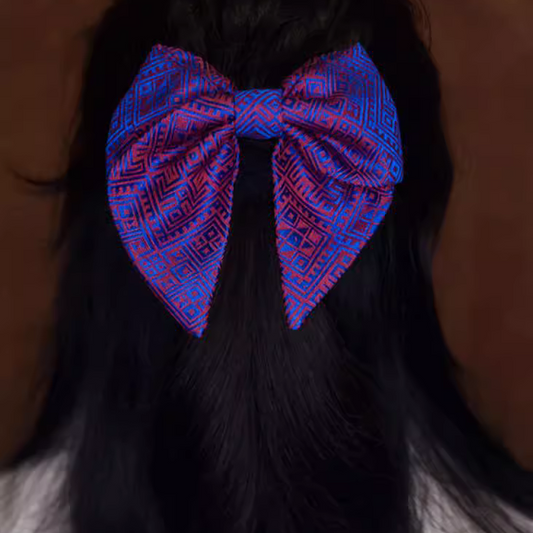 Zhuang brocade butterfly hairpin three-dimensional handmade spring hairpin headdress