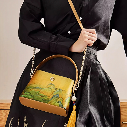 New Chinese mulberry silk handbag