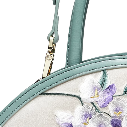 Intangible cultural heritage handmade Suzhou embroidery wisteria new Chinese style crossbody handbag large capacity cheongsam bag for women