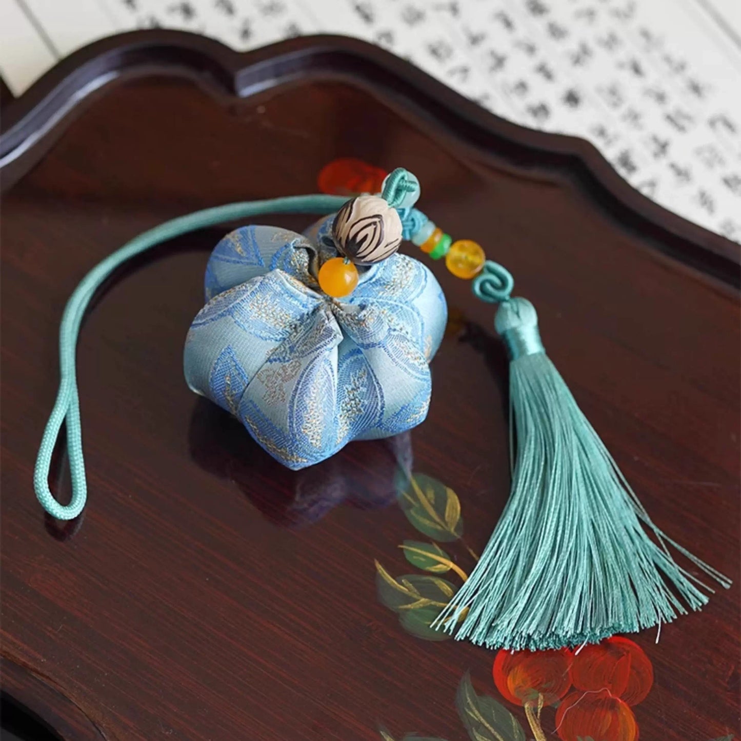 Intangible Cultural Heritage Song Brocade Lotus Sachet Pendant