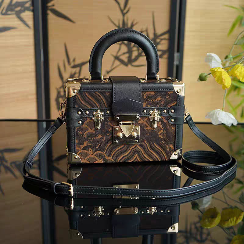 High-end niche non-legacy Song brocade light luxury style small handbag new Chinese style handbag jewelry crossbody bag
