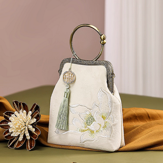 New Chinese style white handbag