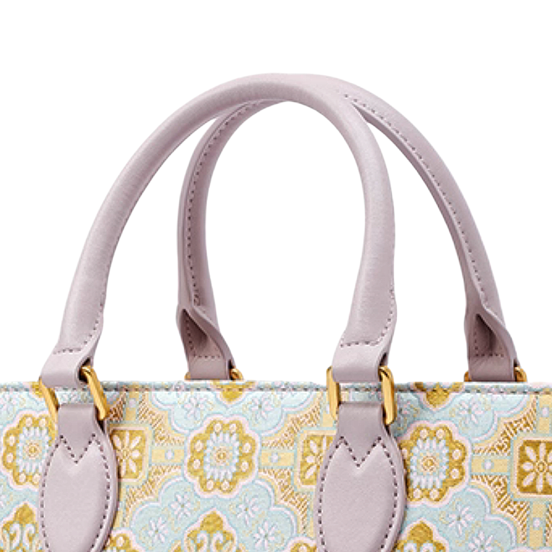 Intangible Cultural Heritage Gold Weaving Song Brocade Handbag Lanjin Sihe Ruyi Pattern Bag New Chinese Style Shoulder Bag for Women
