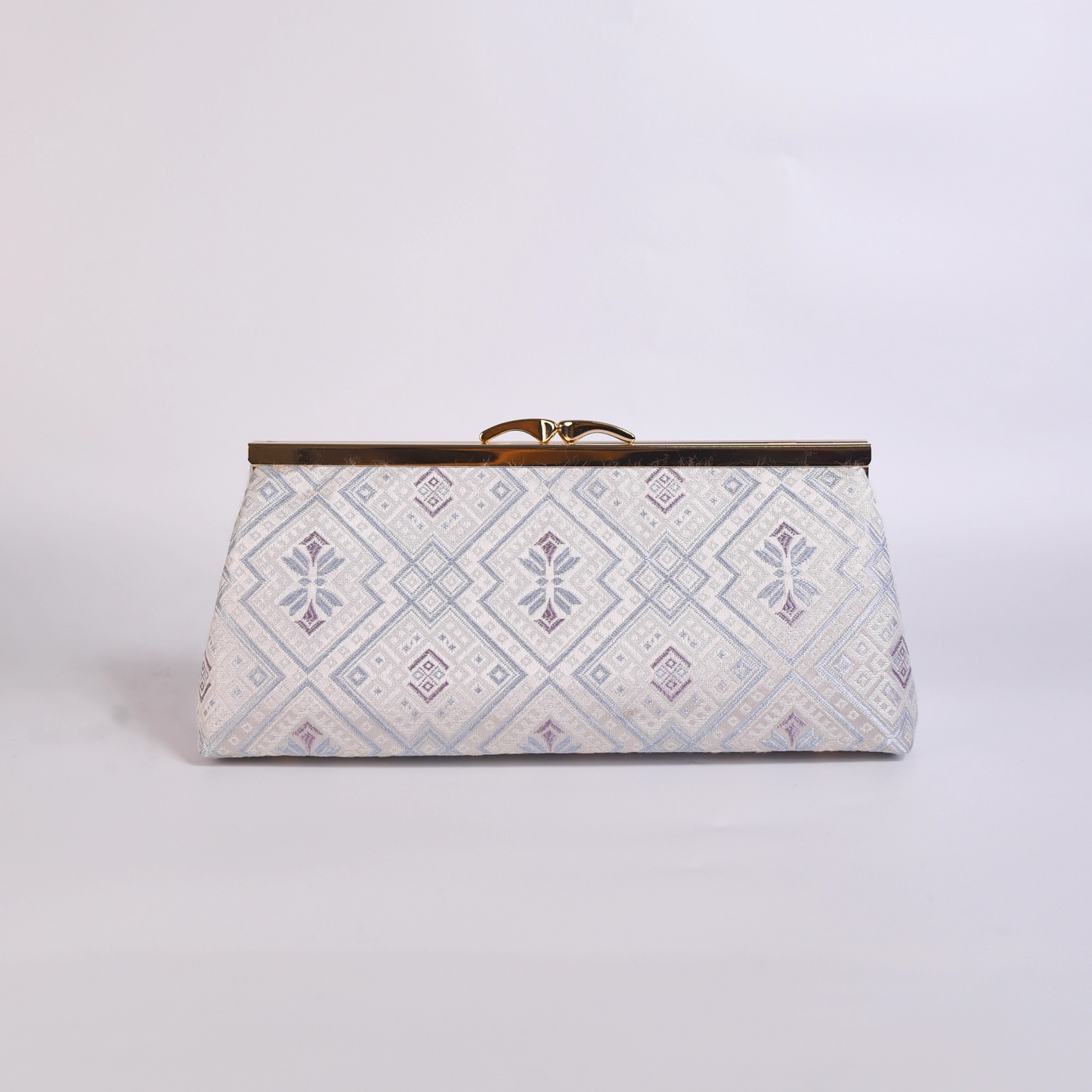 Intangible cultural heritage Zhuang brocade jacquard fabric unique ethnic style baguette bag