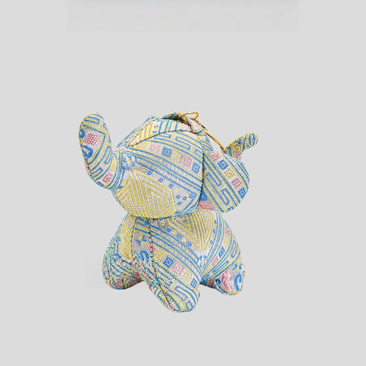 Guangxi intangible cultural heritage Zhuang brocade Dumbo handmade fabric characteristic Chinese style cartoon pendant