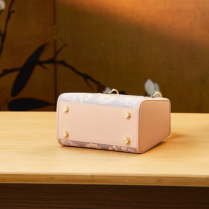 Intangible Cultural Heritage Song Brocade Peony Crossbody Handbag
