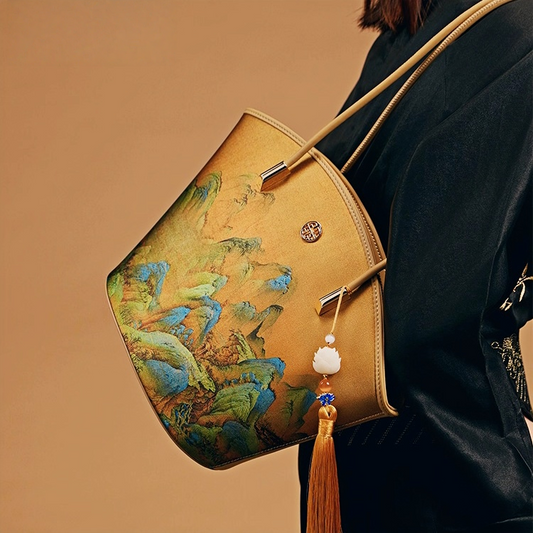 New Chinese style brocade jacquard handbag