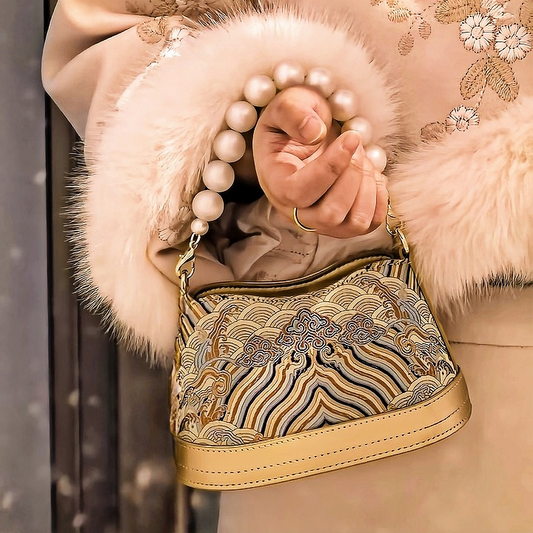 New Chinese style bead chain handbag