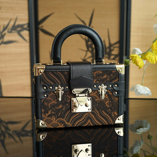 High-end niche non-legacy Song brocade light luxury style small handbag new Chinese style handbag jewelry crossbody bag