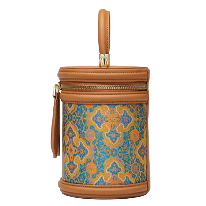 Songjin Sihe Ruyi New Chinese Style Brown Handheld Crossbody Bucket Bag