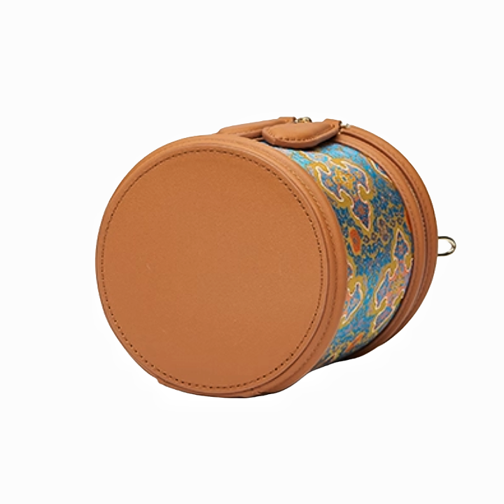 Songjin Sihe Ruyi New Chinese Style Brown Handheld Crossbody Bucket Bag