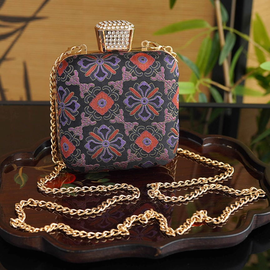 Intangible Cultural Heritage Song Brocade Silk Chain Shoulder Crossbody Bag New Chinese Style Perfume Bag
