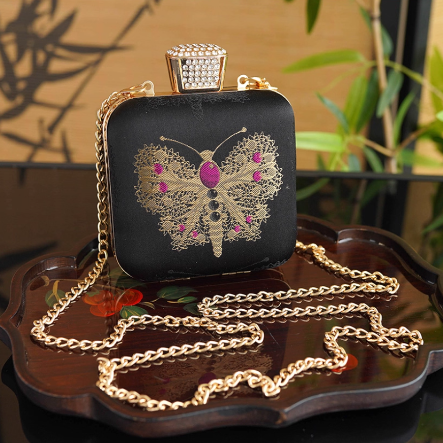 Intangible Cultural Heritage Song Brocade Silk Chain Shoulder Crossbody Bag New Chinese Style Perfume Bag