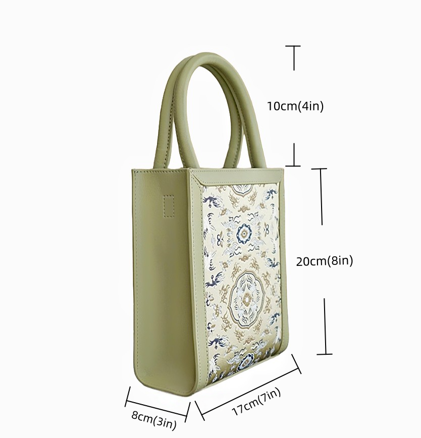 Crane and Deer Spring Intangible Cultural Heritage Song Brocade Women's Silk Handbag