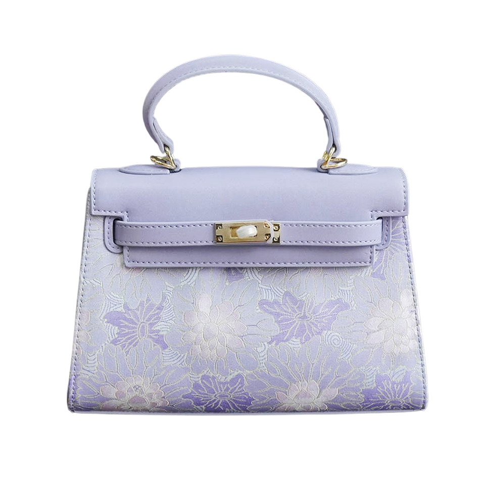 Intangible Cultural Heritage Song Brocade Chinese Style Cowhide Handbag Shoulder Bag