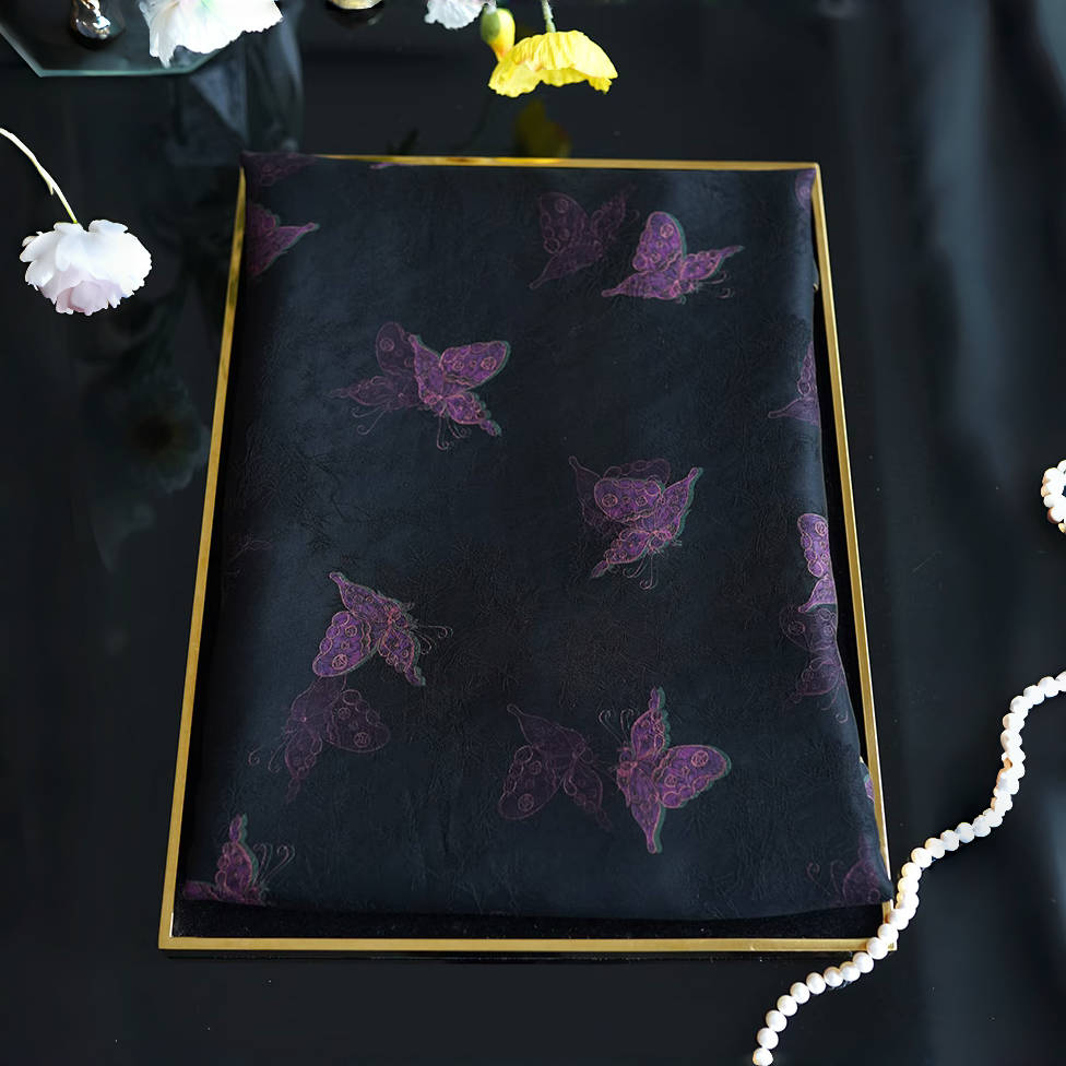 Song Dynasty Lotus Scene Xiangyunsha Flower Compass Buckle Silk Double-sided Double-layer Mulberry Silk Shawl Small Waistcoat Gift Scarf