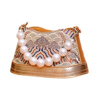 New Chinese style bead chain handbag