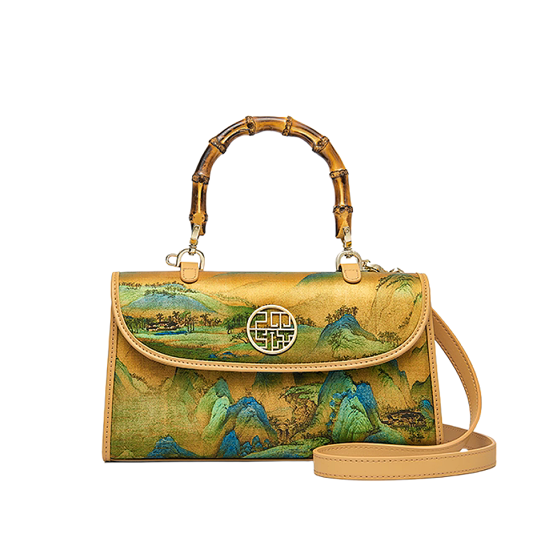 New Chinese style mulberry silk bamboo handbag