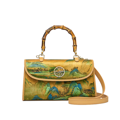 New Chinese style mulberry silk bamboo handbag