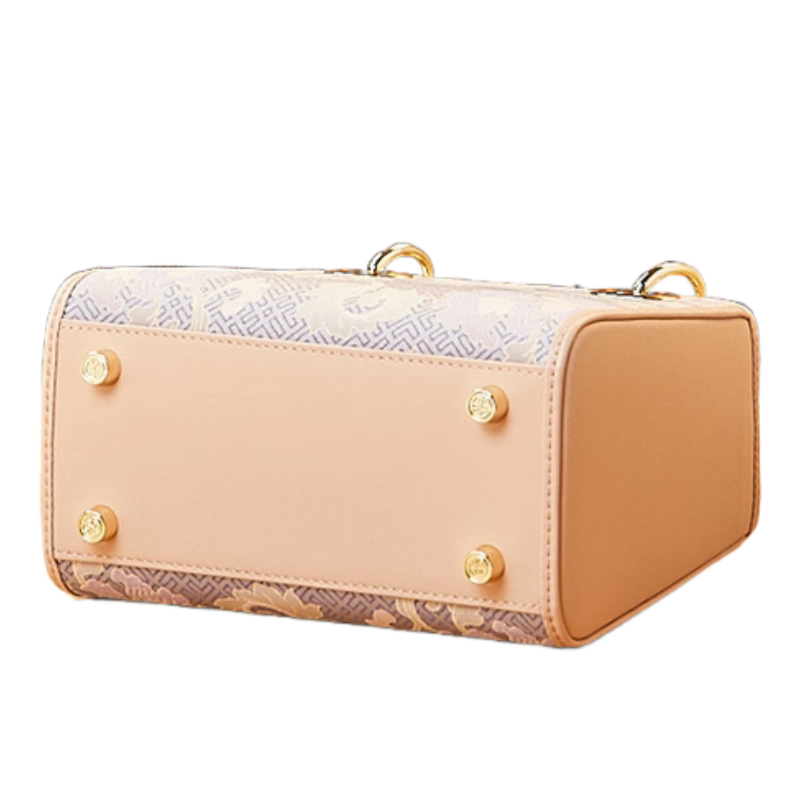 Intangible Cultural Heritage Song Brocade Peony Crossbody Handbag