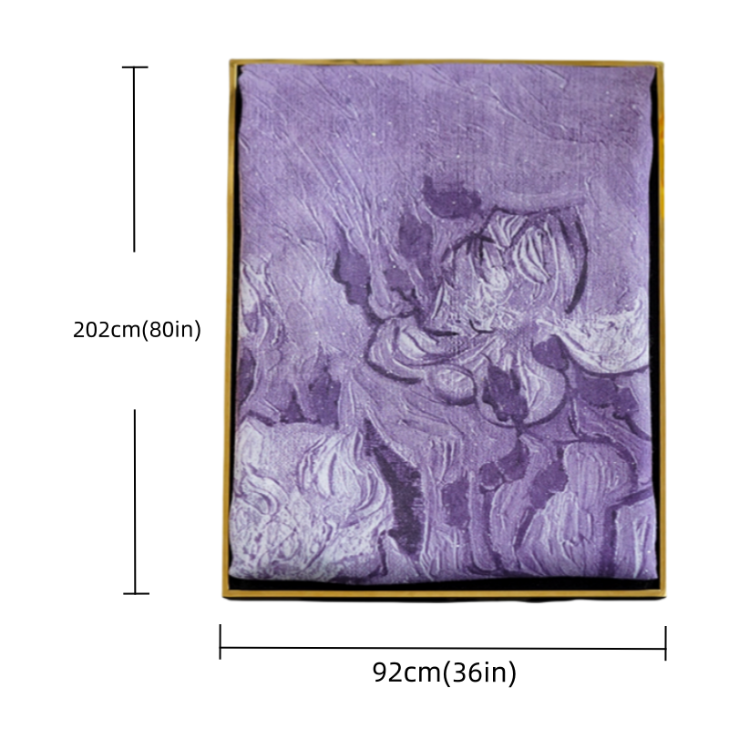 White rose scarf shawl
