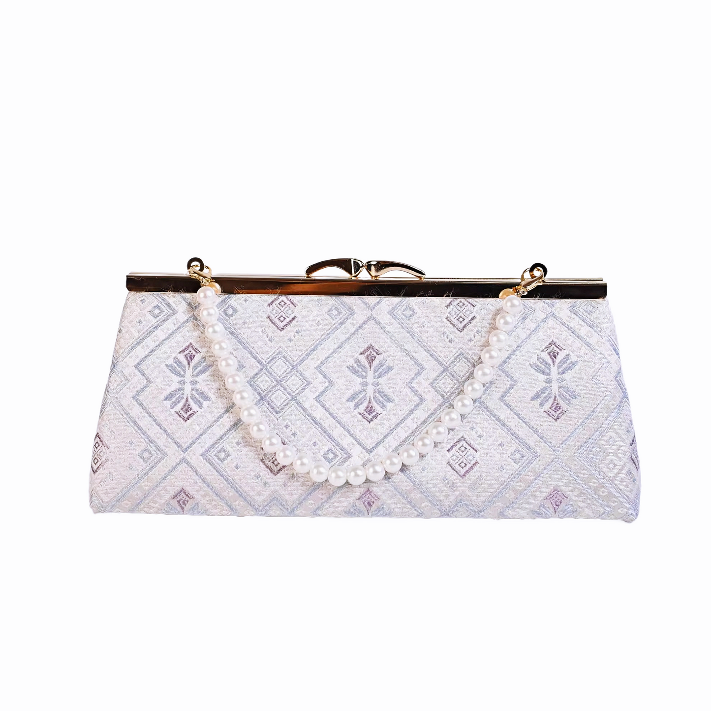 Intangible cultural heritage Zhuang brocade jacquard fabric unique ethnic style baguette bag