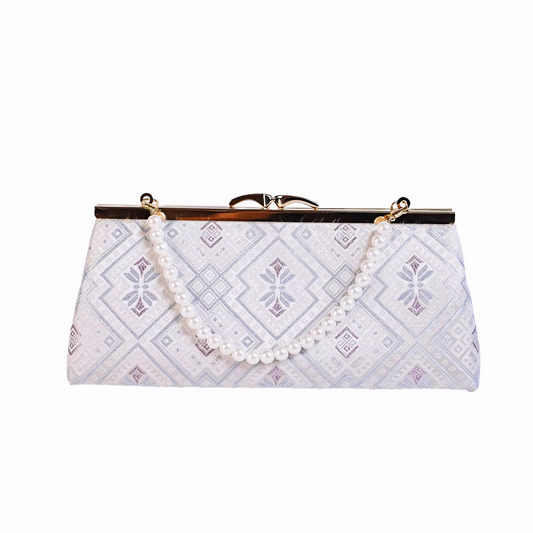 Intangible cultural heritage Zhuang brocade jacquard fabric unique ethnic style baguette bag