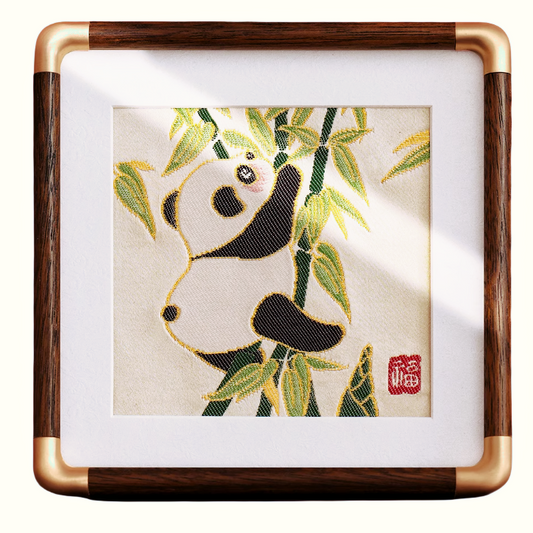 Panda embroidery ornaments