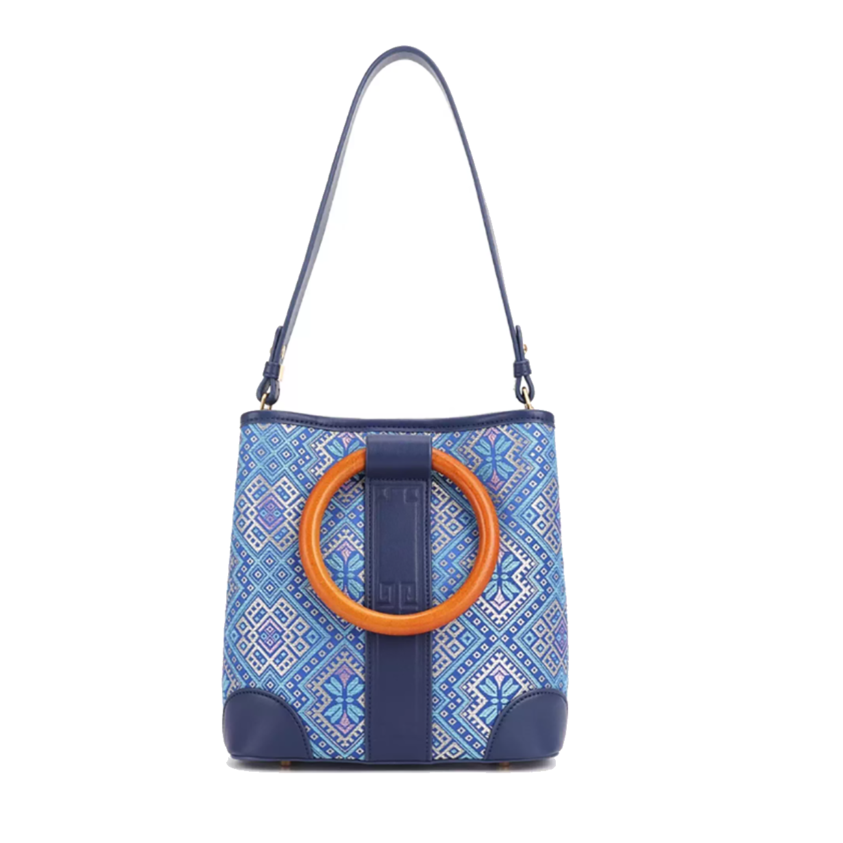 Zhuang brocade ring bag all-match high-end new Chinese style hand-held shoulder bag genuine leather women's bag