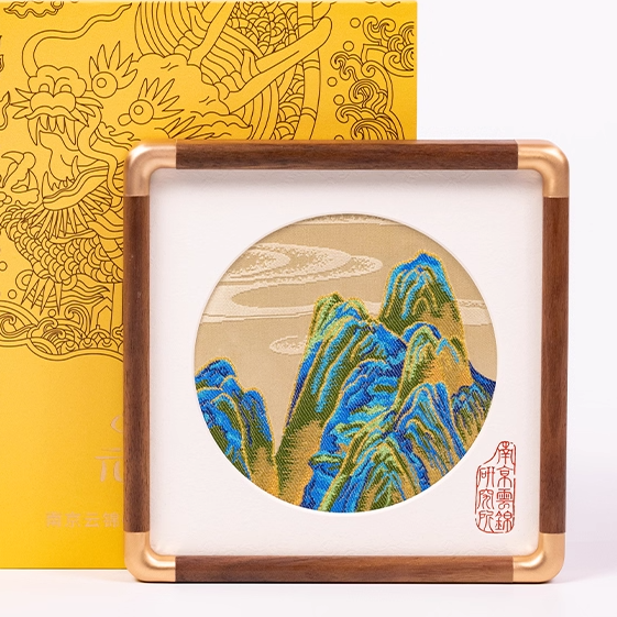 Wedding gifts, intangible cultural heritage handmade high-end gift ornaments for girlfriends, sisters, brides, six pieces of eternal love ornaments, six pieces of a thousand miles of rivers and mountains