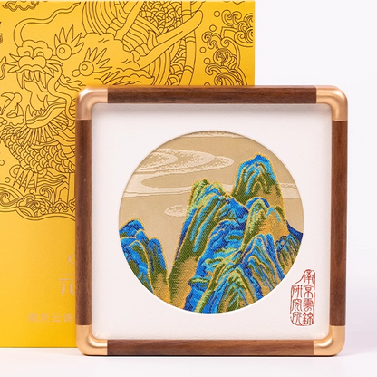 Wedding gifts, intangible cultural heritage handmade high-end gift ornaments for girlfriends, sisters, brides, six pieces of eternal love ornaments, six pieces of a thousand miles of rivers and mountains