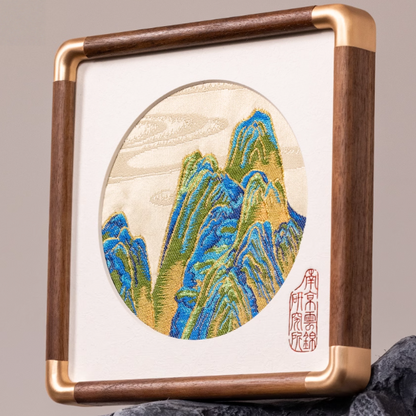 Wedding gifts, intangible cultural heritage handmade high-end gift ornaments for girlfriends, sisters, brides, six pieces of eternal love ornaments, six pieces of a thousand miles of rivers and mountains