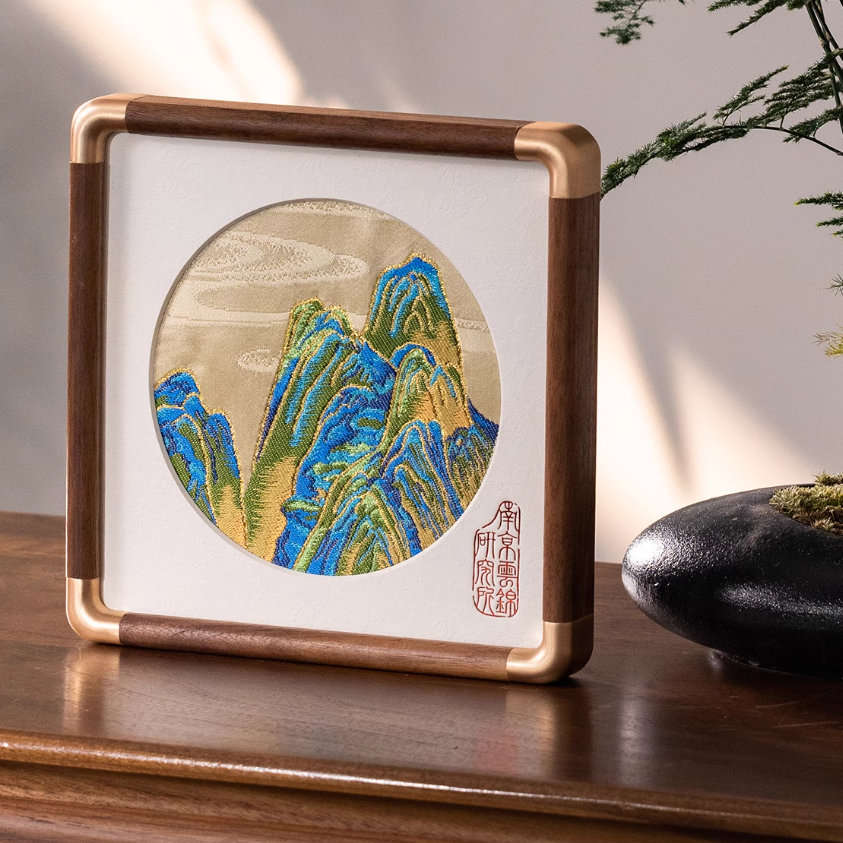 Wedding gifts, intangible cultural heritage handmade high-end gift ornaments for girlfriends, sisters, brides, six pieces of eternal love ornaments, six pieces of a thousand miles of rivers and mountains