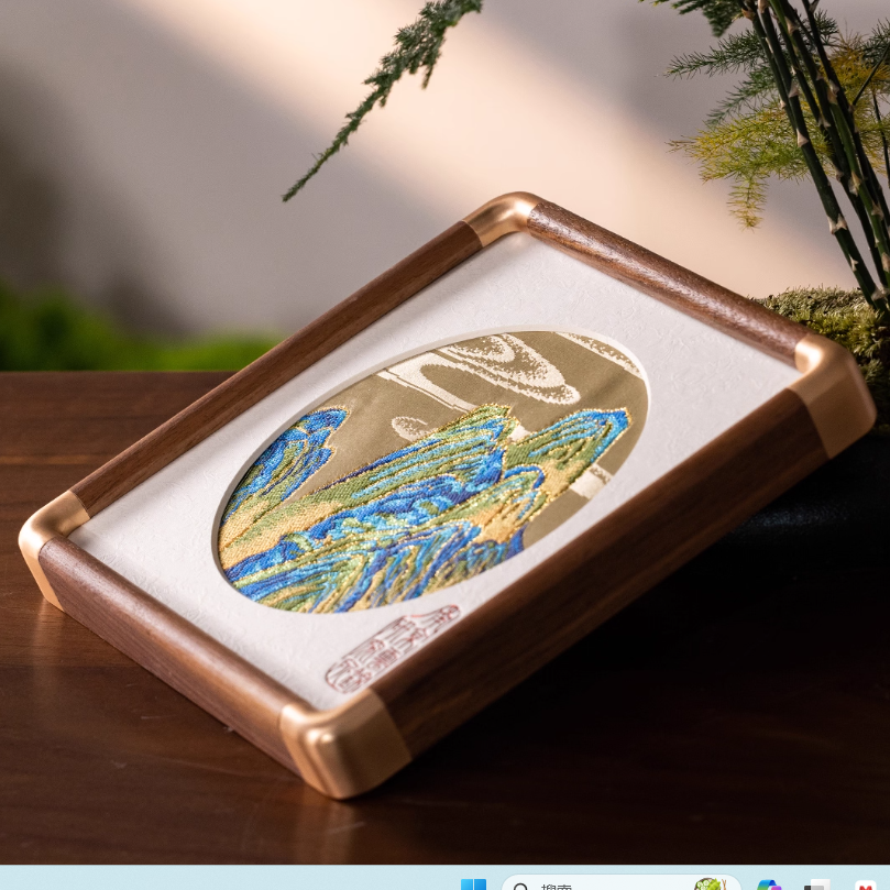 Wedding gifts, intangible cultural heritage handmade high-end gift ornaments for girlfriends, sisters, brides, six pieces of eternal love ornaments, six pieces of a thousand miles of rivers and mountains