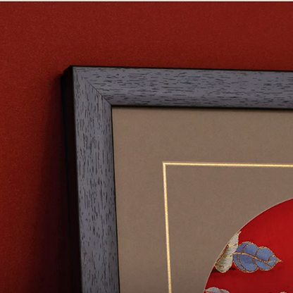 Three happy events in a row, red frame
