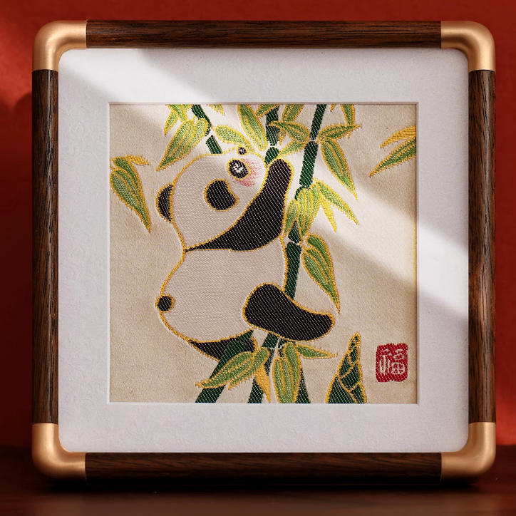 Panda embroidery ornaments
