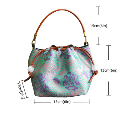 Songjin new Chinese style women's bag retro hand-held crossbody mobile phone bucket bag