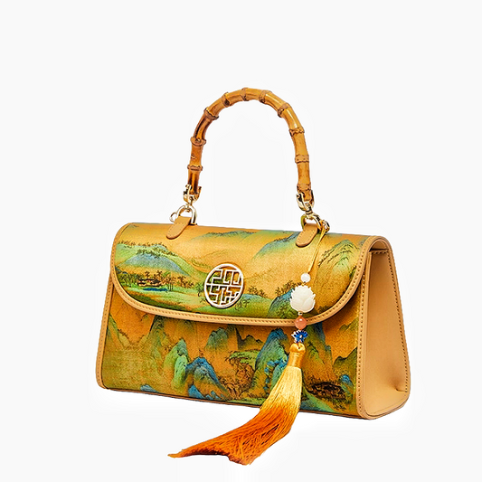 New Chinese style mulberry silk bamboo handbag