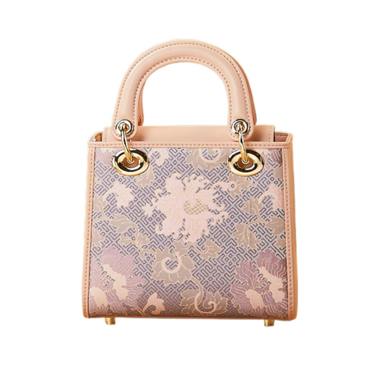 Intangible Cultural Heritage Song Brocade Peony Crossbody Handbag