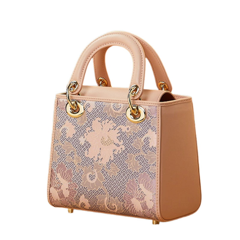 Intangible Cultural Heritage Song Brocade Peony Crossbody Handbag