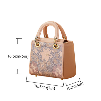 Intangible Cultural Heritage Song Brocade Peony Crossbody Handbag