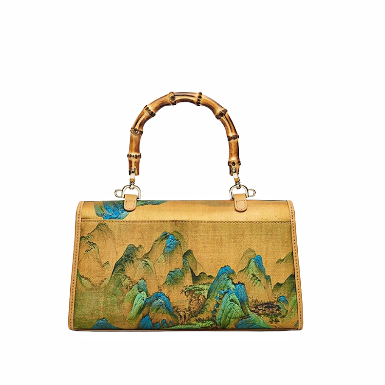 New Chinese style mulberry silk bamboo handbag