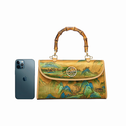 New Chinese style mulberry silk bamboo handbag