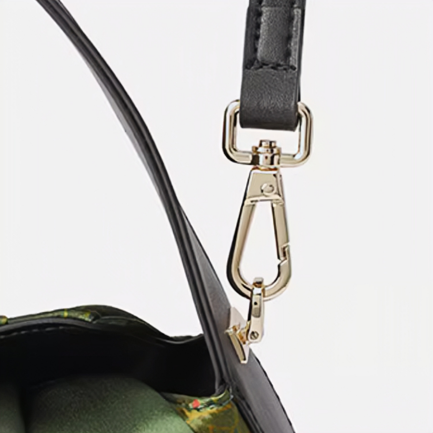 Intangible Heritage Xiangyunsha Printed Green Cuiwei Mulberry Silk New Chinese Style Handbag Crossbody Bag for Women