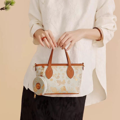 Intangible Cultural Heritage Song Dynasty Brocade Embroidered Flower Tote Bag